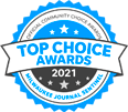 Logo Recognizing Third Coast Foot and Ankle's affiliation with Top Choice Awards 2021